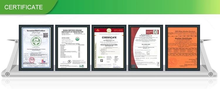 certificate of pickled mushroom in drums certificate of pickled mushroom in drums